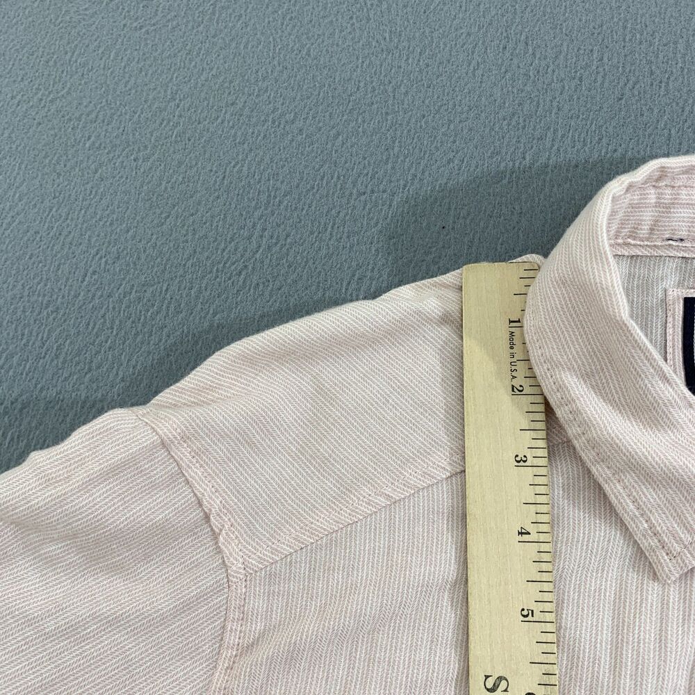 Abercrombie & Fitch Top Button Up Boyfriend Size XL Long Sleeve Pink Soft Cotton - Picture 7 of 16